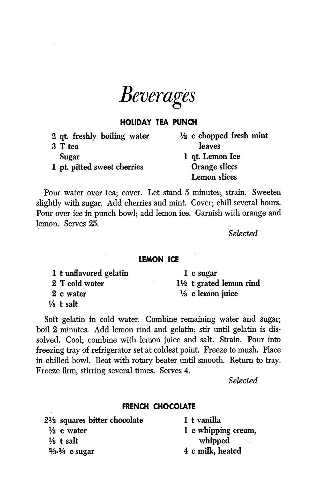 1955 Christmas Cook Book 69 Pages