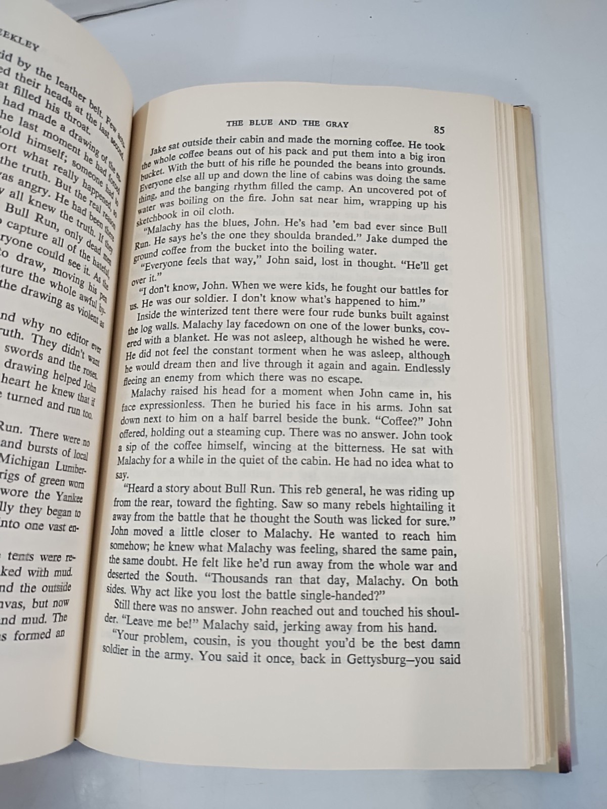 The Blue And The Gray By John Leekley ~ Vintage 1982 Hardcover with Dust Jacket