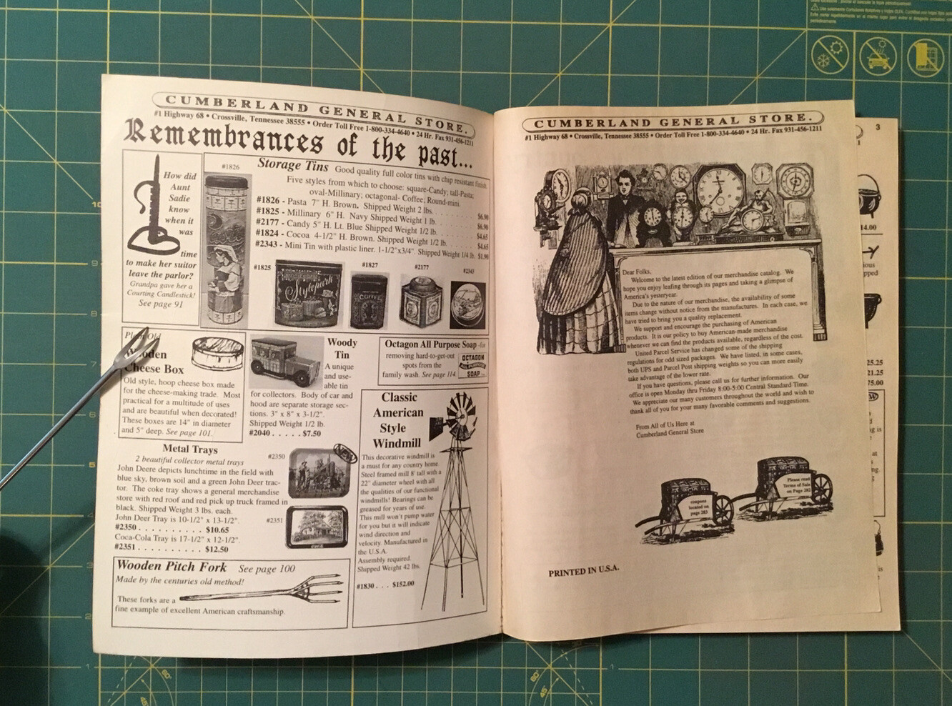 1998 CUMBERLAND GENERAL STORE CATALOG, 288 Pages, Real Nice Condition, Rare!