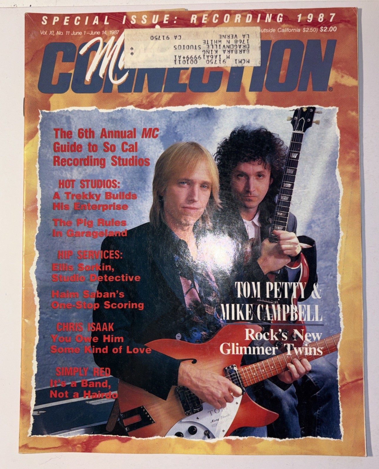 Music Connection Magazine Special Issue 1987 Tom Petty & Mike Campbell