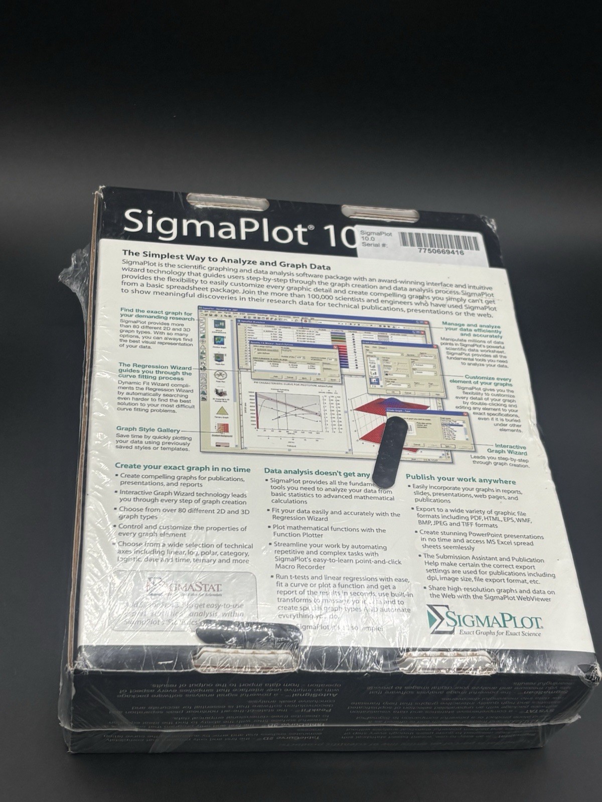 SigmaPlot 10 User’s Manual SYSTAT Software Data Analysis Graphing Guide NEW