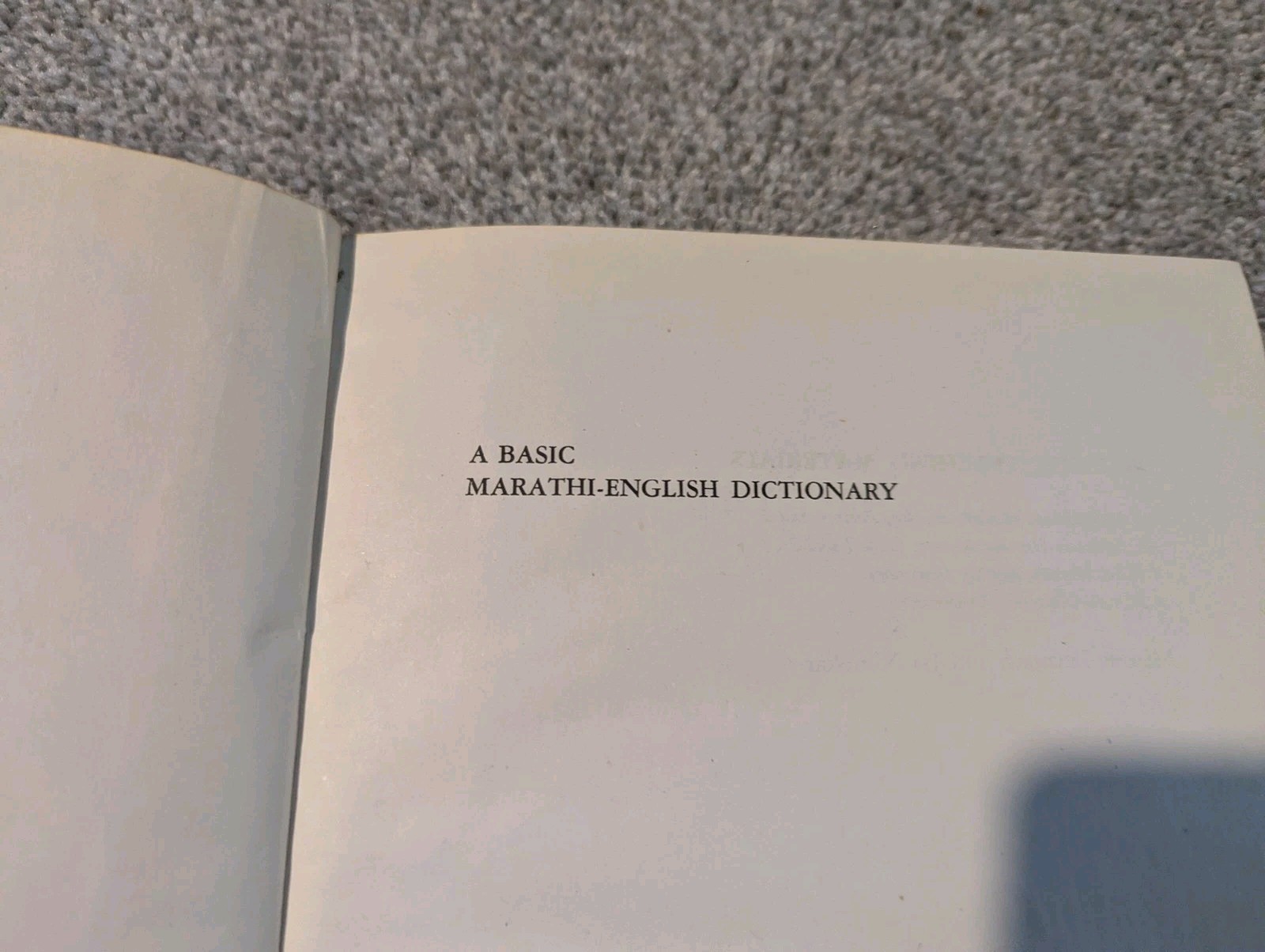 Marathi Reference Grammar + English Dictionary South Asia Regional Studies 1975