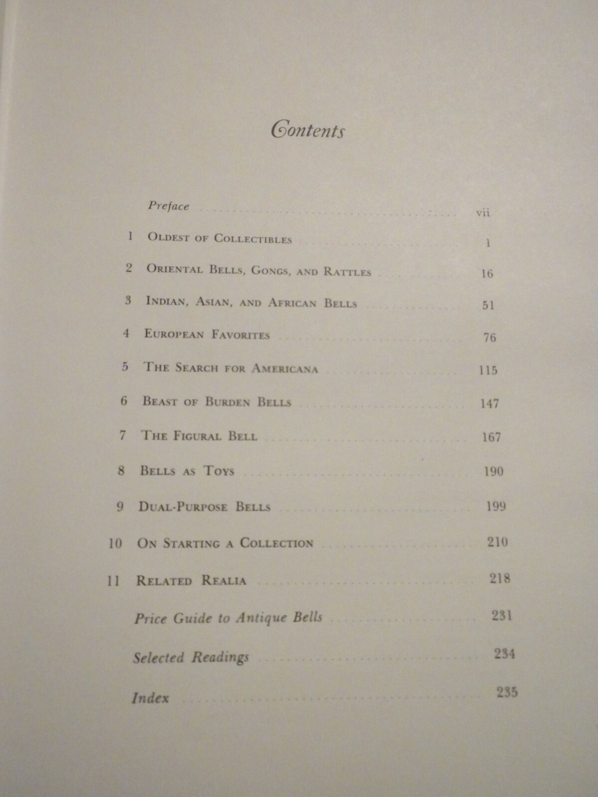 The Collector’s Book of Bells, L. Elsinore Springer, 243 Pages, HB 1st Edition