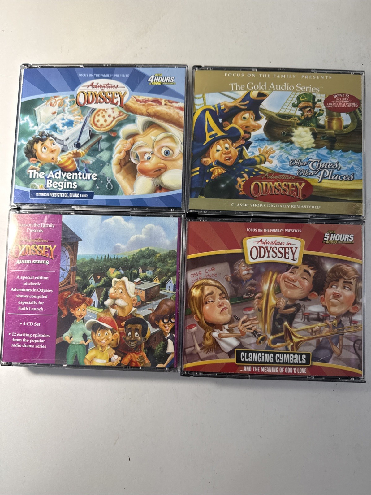4 CD Sets (12 CDs)Adventures In Odyssey Focus On Family Audio Drama, 48 Episodes