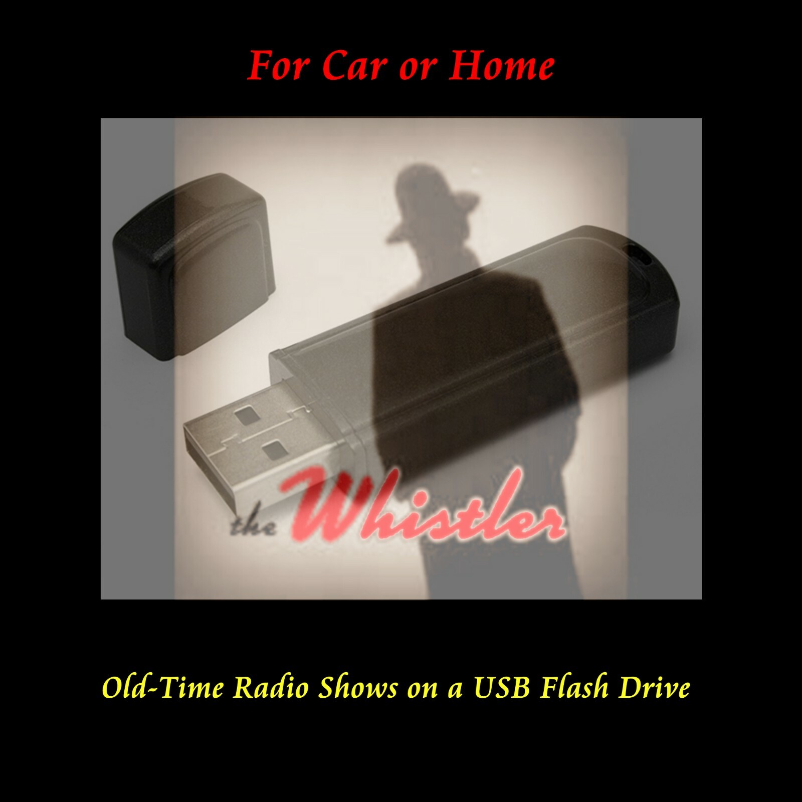 THE WHISTLER. 511 OLD TIME RADIO MYSTERY SHOWS ON A USB FLASH DRIVE!
