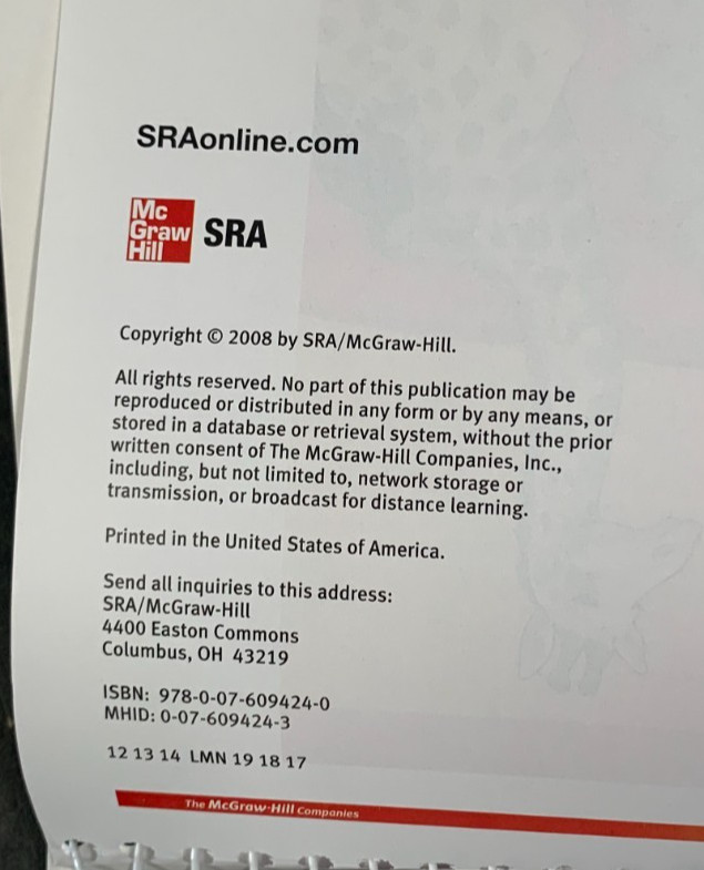 SRA Language for Learning Presentation Book B