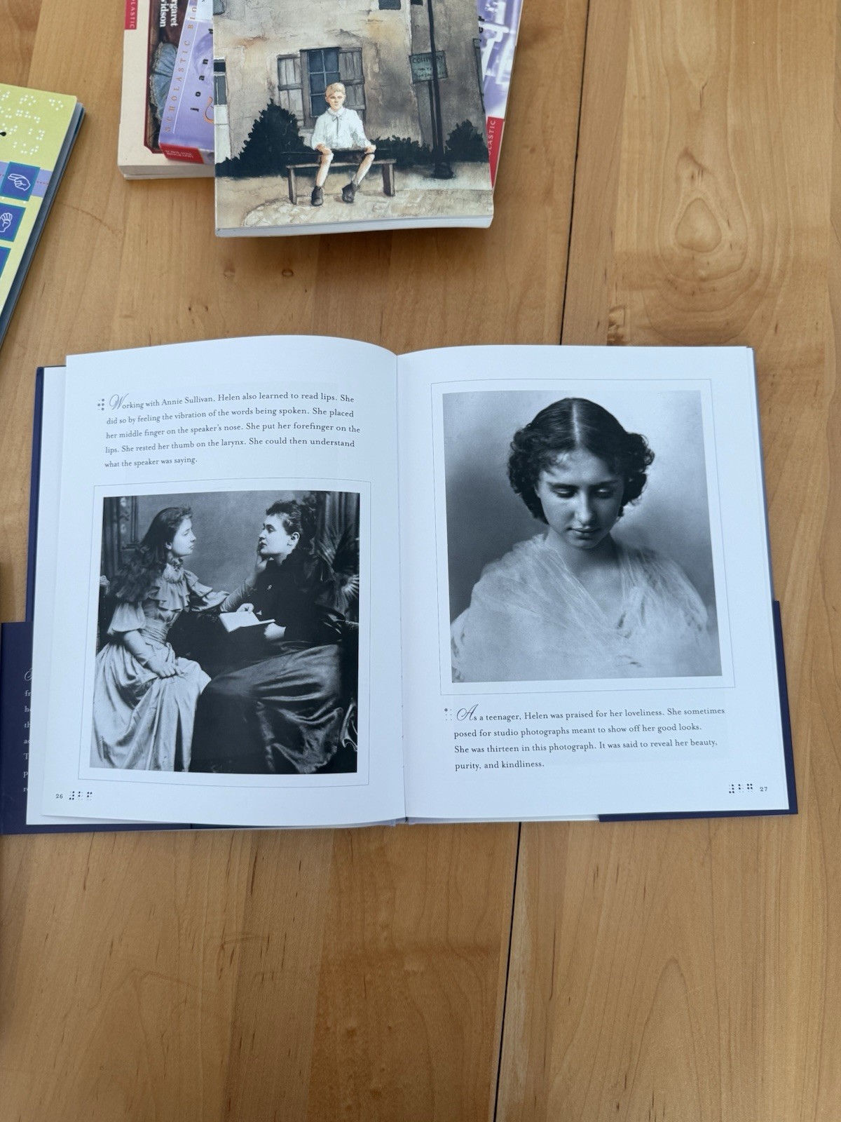 Helen Keller Sullivan Braille heroes biography pictures homeschool textset blind
