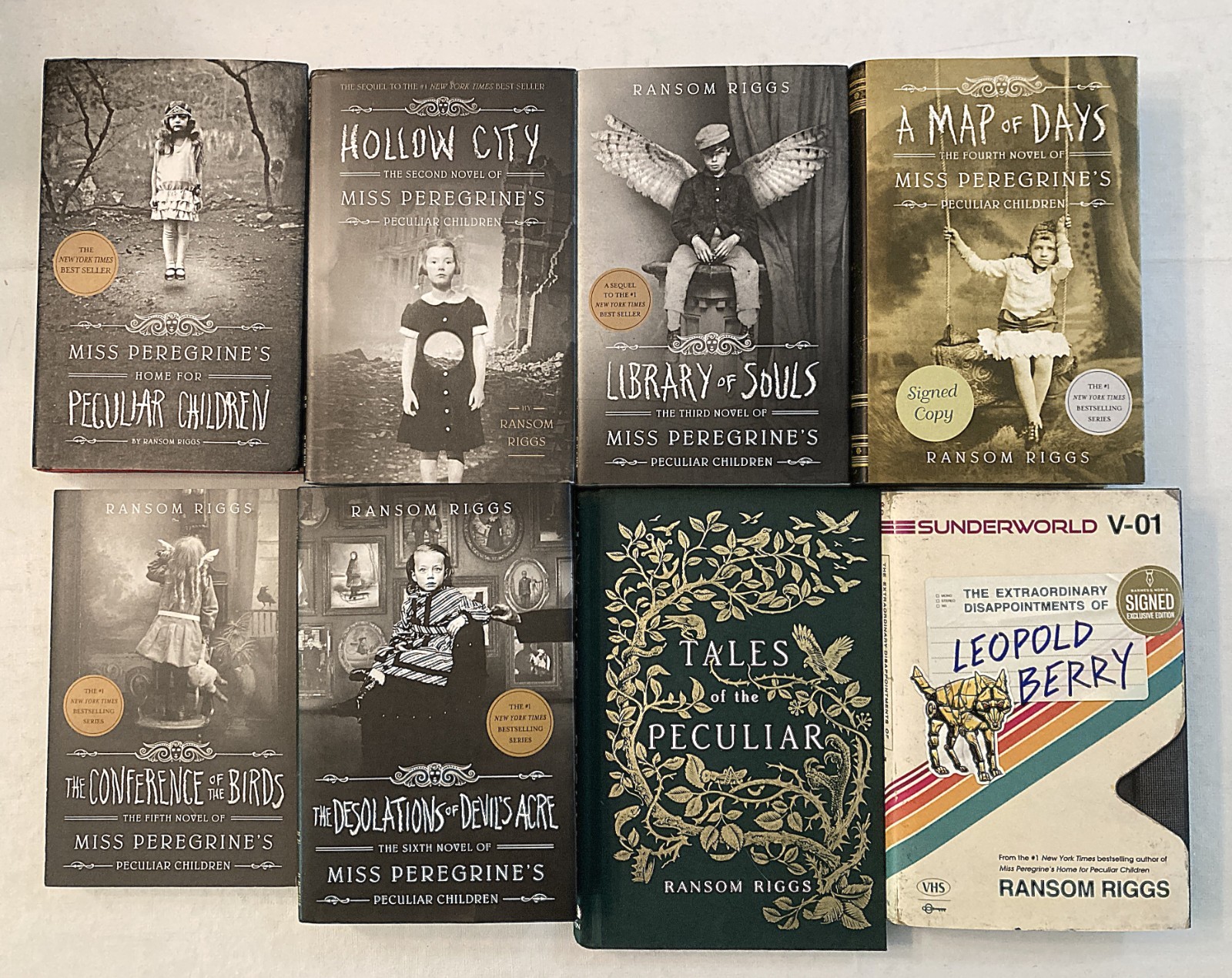 Lot of 8 by Ransom Riggs FIRST Editions/ first printings (2 SIGNED) HC/DJ VGC