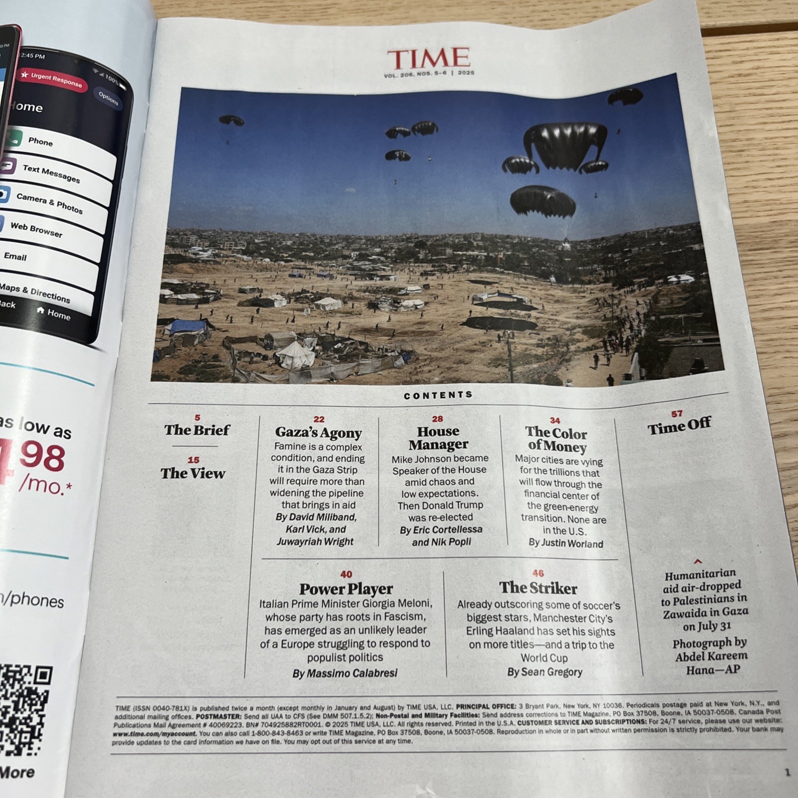 Time Magazine August 14 2025 Survivor Mike Johnson Trump Speaker Wall Street