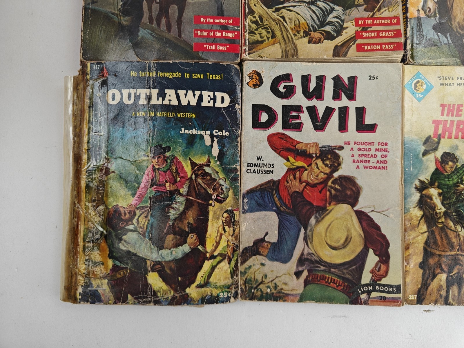 VTG Mixed Publisher Western Paperback Book Lot of 14 Cole, Morgan, Cook, Etc