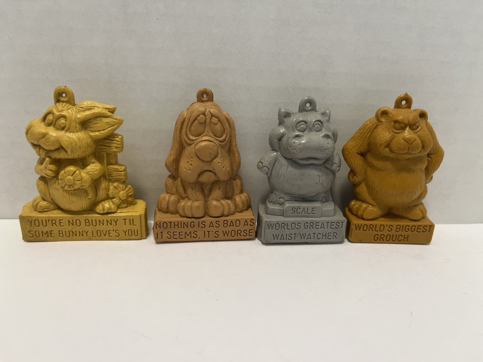 Wallace Berrie Co. Figurine 4 Figure Lot Made 2010 2015 2016 2017 Plastic Rubber