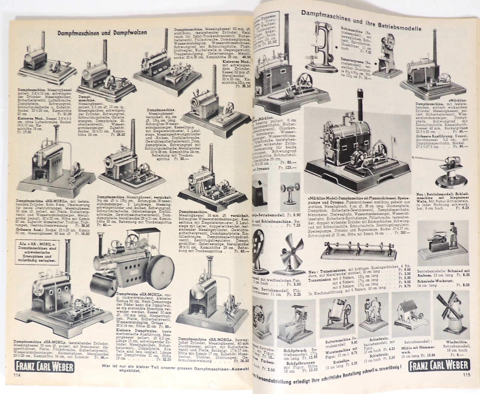 1950s Franz Carl Weber German Toy Catalog Steiff, Dolls, Trains & More 138 Pages