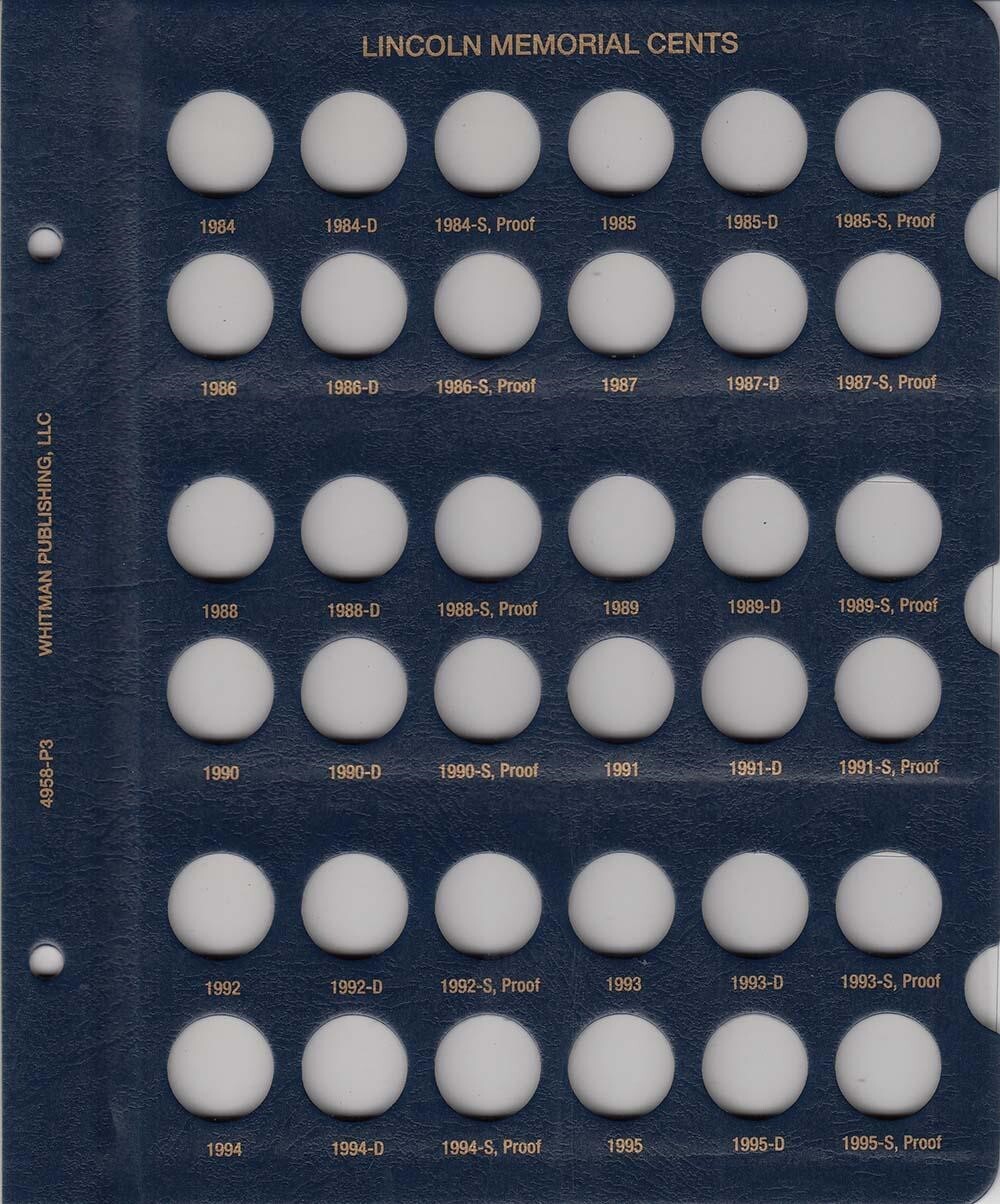 Lincoln Memorial Cents 1959-2008 Coin Album Whitman 4958 New US Free Shipping