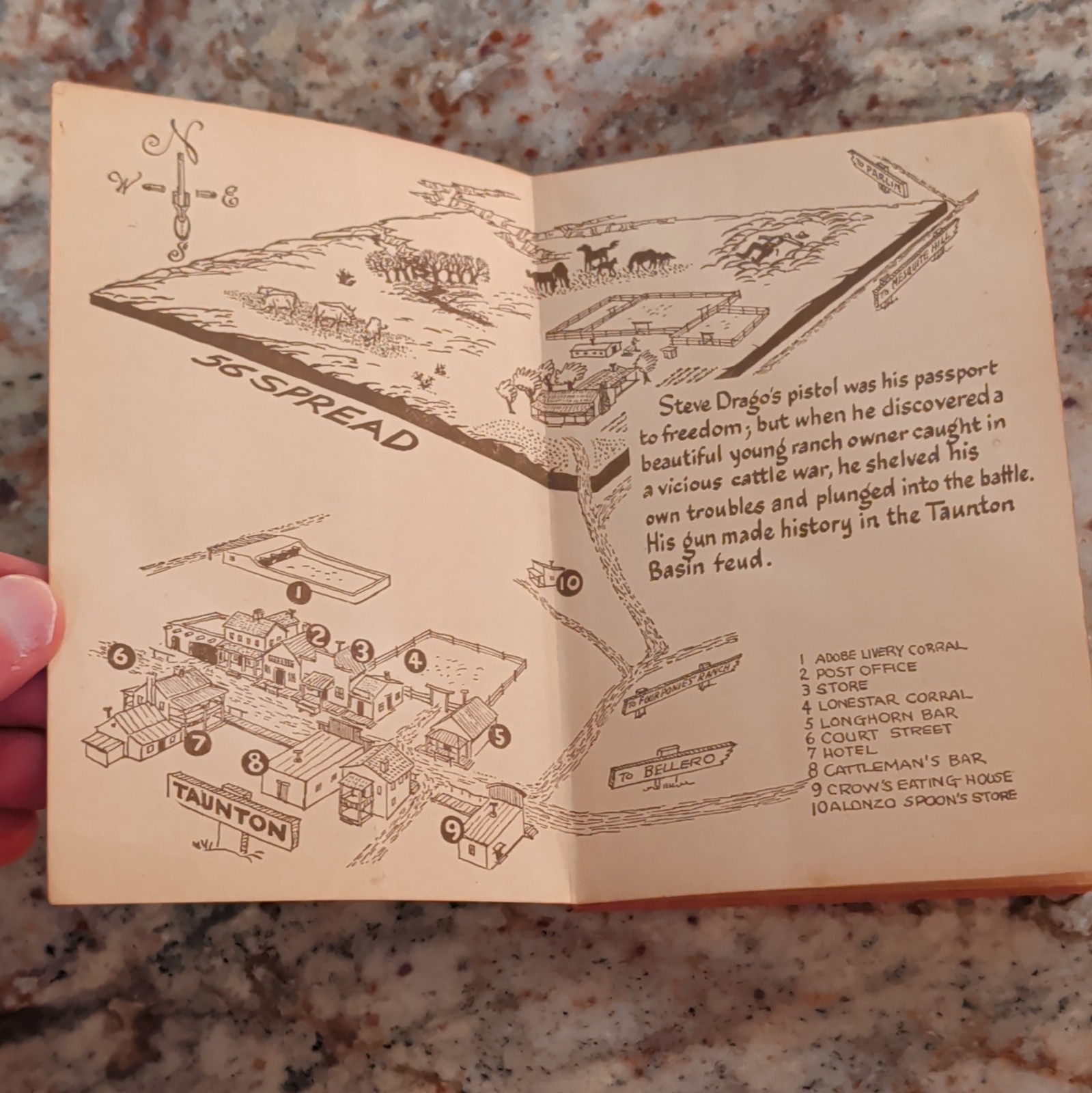 Pistol Passport by Eugene Cunningham (Vintage PB) – Bantam Books #77 (1947)
