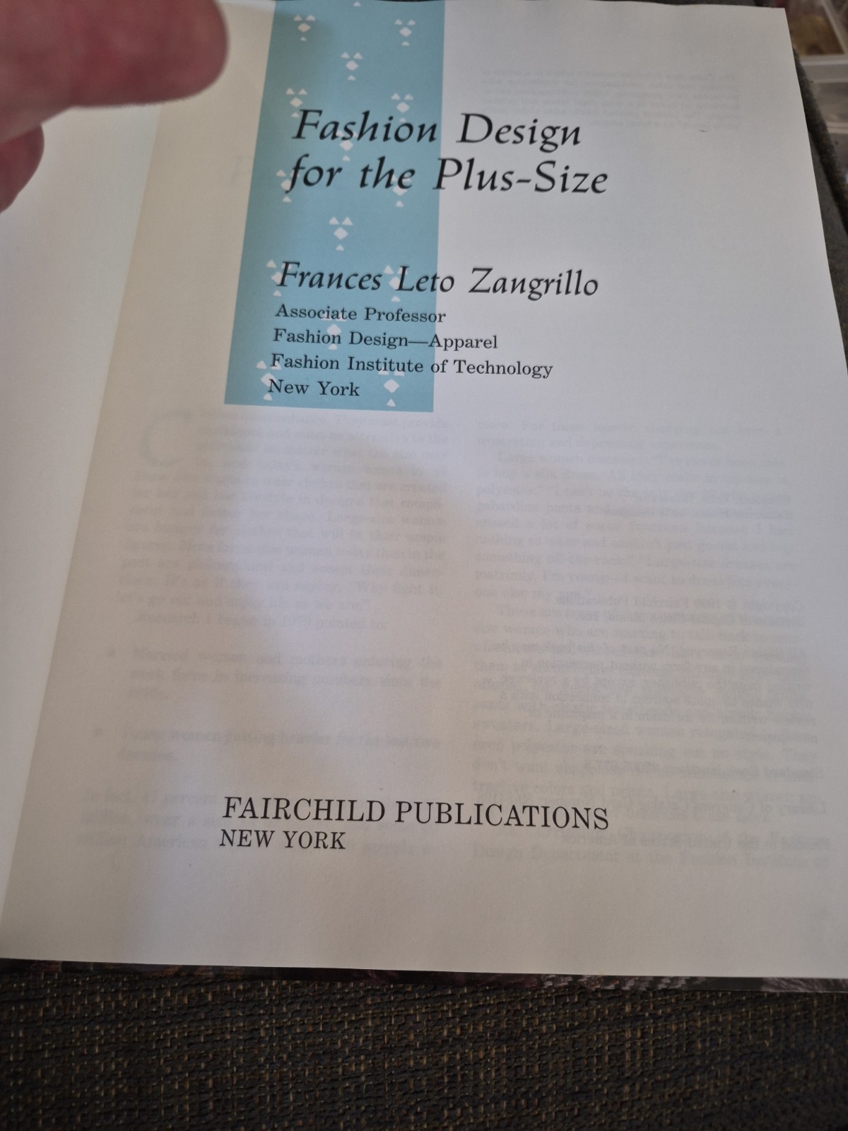 Fashion Design for the Plus-Size Frances Leto Zangrillo Hardcover 1990 Pattern