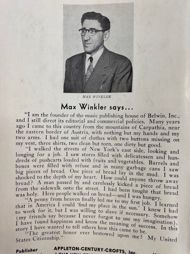 A Penny from Heaven. MIT WIDMUNG UND SIGNATUR DES AUTORS. Winkler, Max:
