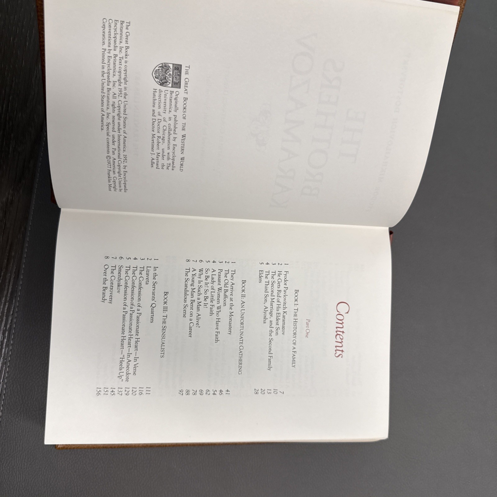FRANKLIN LIBRARY: FYODOR DOSTOEVSKY: THE BROTHERS KARAMAZOV: RUSSIA: 25TH ANNIV