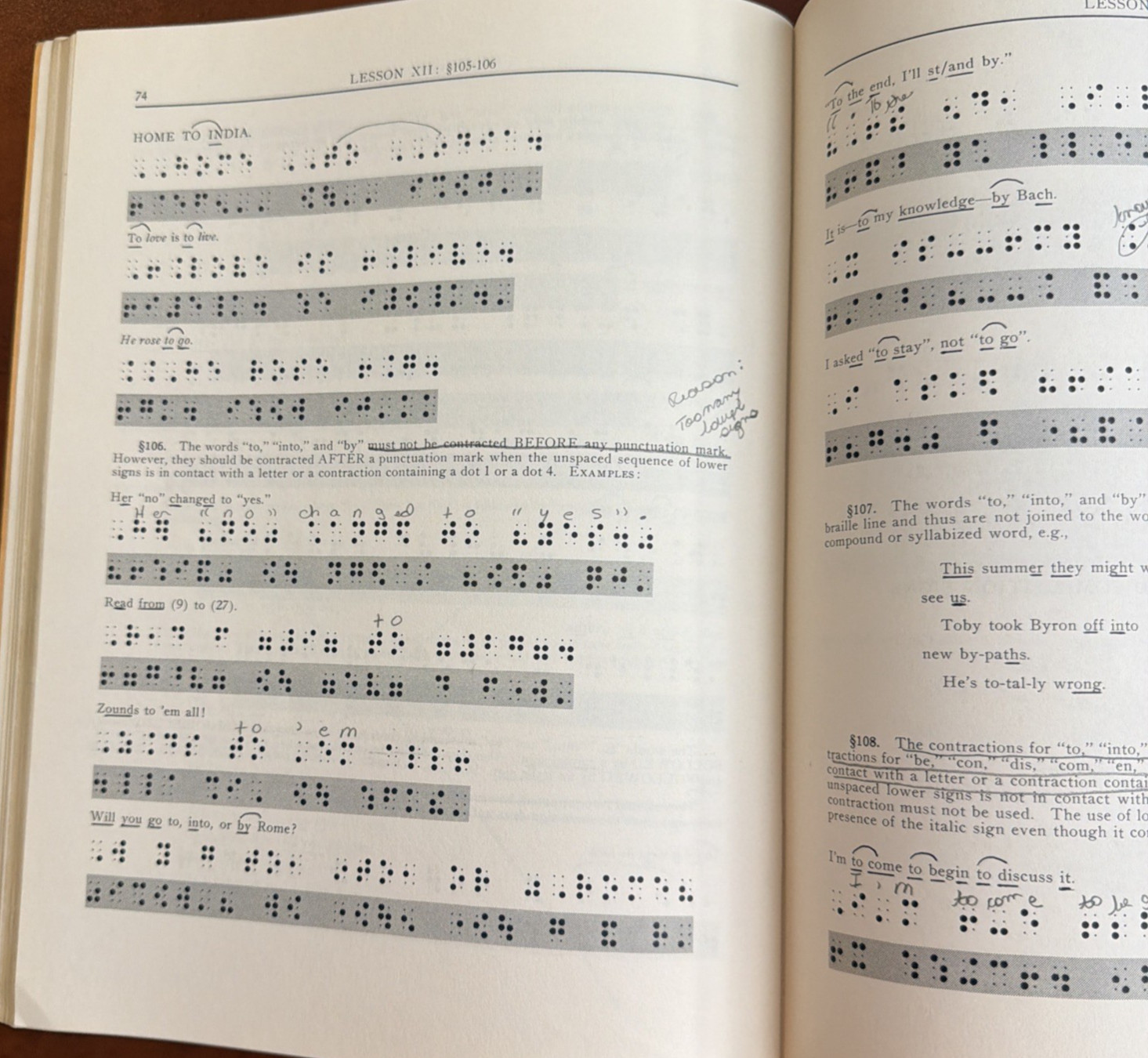 Vintage Braille Books Lot of 5 English Braille Transcribing Music Guides