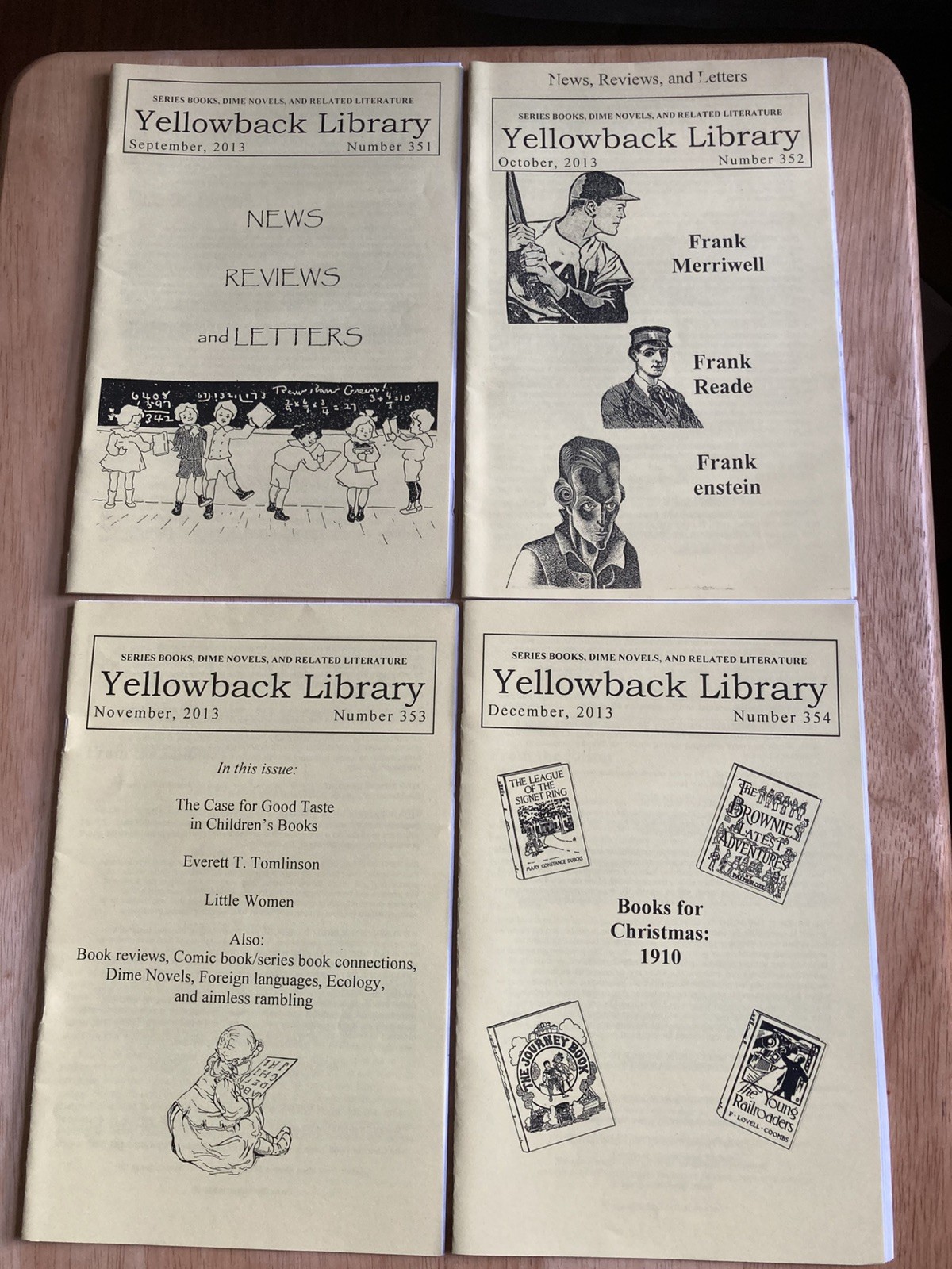 12 YELLOWBACK LIBRARY ISSUES FROM 2013 HIGHLIGHTING SERIES BOOKS & DIME NOVELS!!