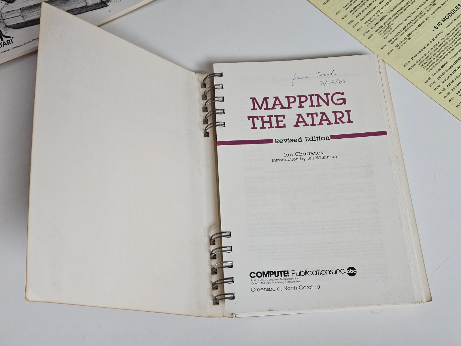 RARE Mapping the ATARI Revised Ed Includes XL and XE Computers Ian Chadwick 1985