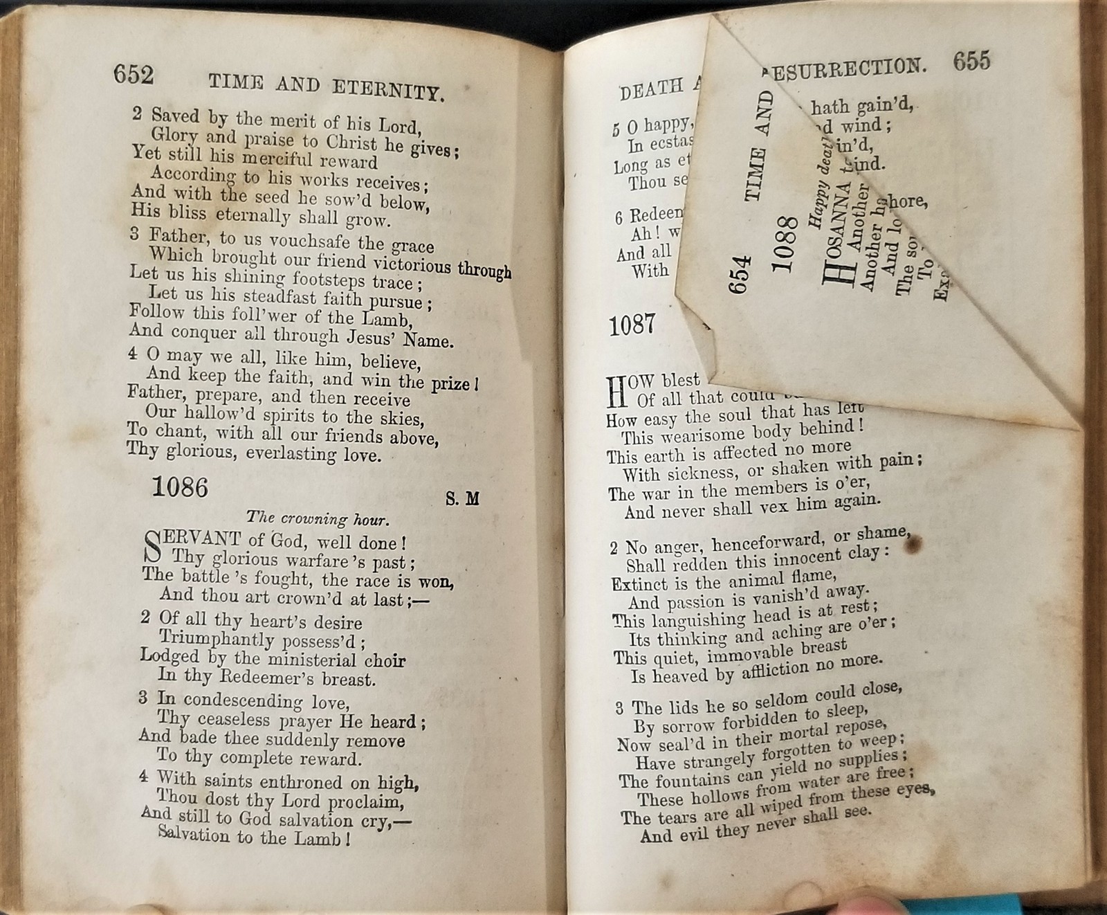 1856 antique LEATHER METHODIST HYMNS bible 736 pages bible christian prayer