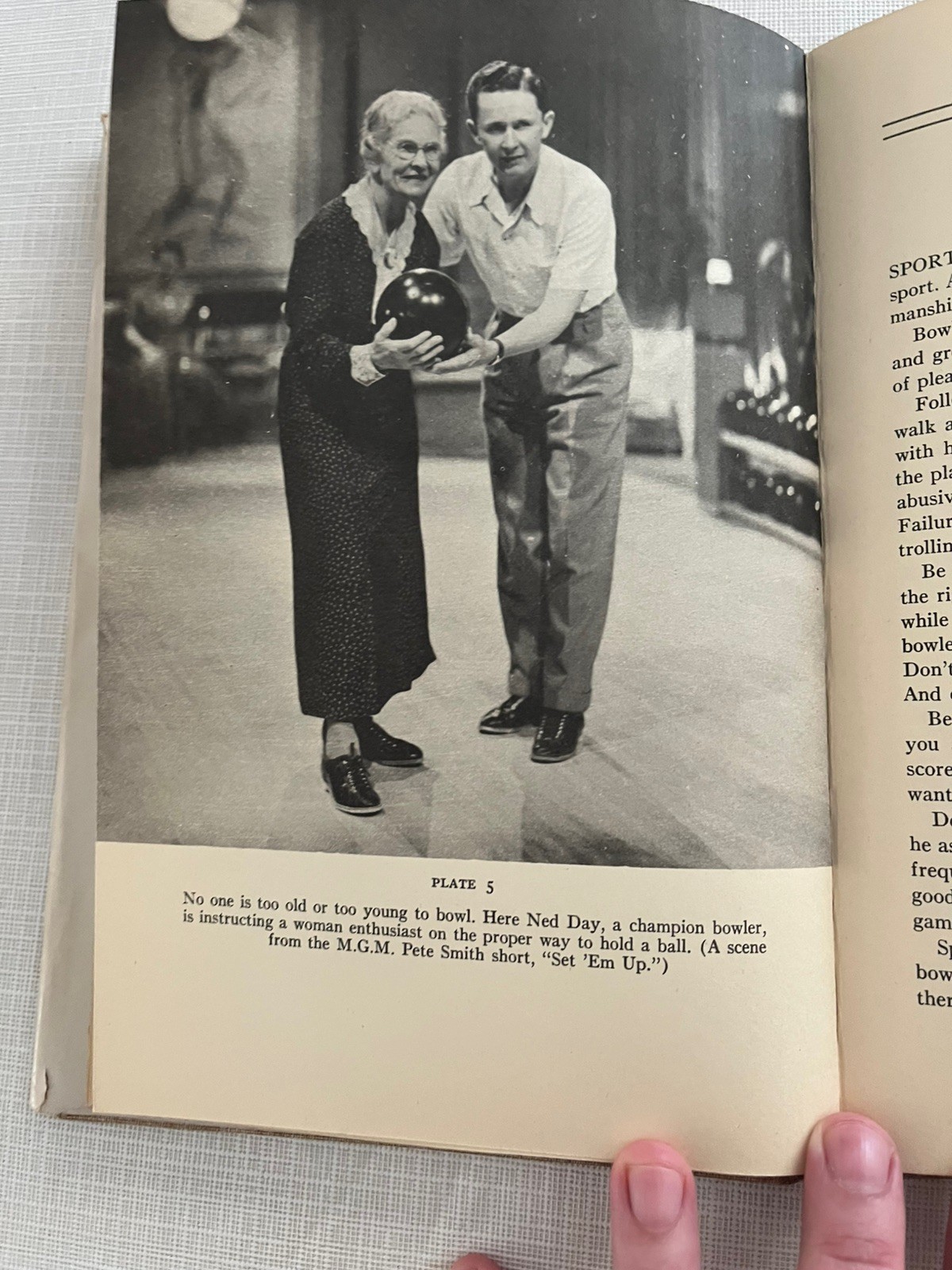 Vintage Bowling For All 1943 Hardback Book The Barnes Dollar Sports Library
