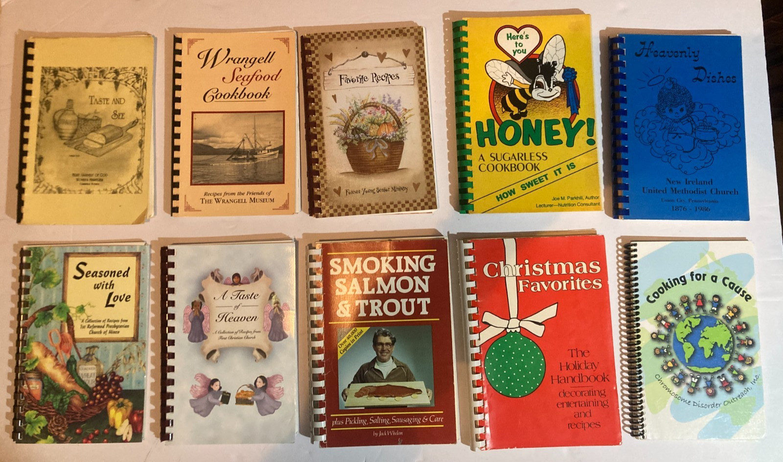 Lot FUND RAISER COOKBOOK Church SEAFOOD school JACKSON HOLE Spiral Lot of 20
