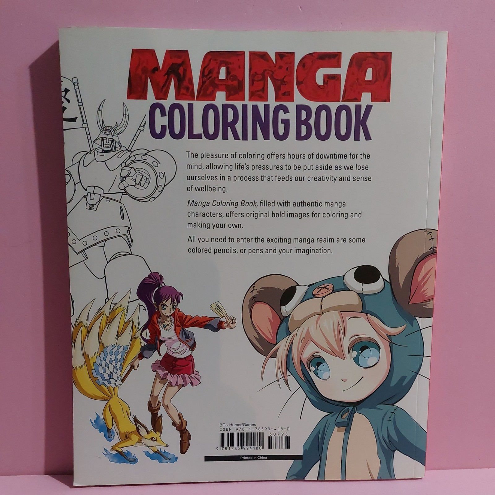 Manga Coloring Book by Various Artists 2016 Paperback