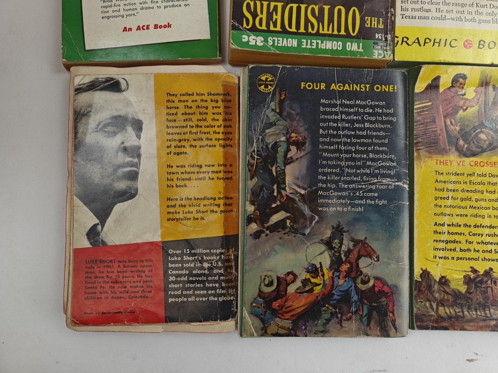 VTG Mixed Publisher Western Paperback Book Lot of 14 Wells, Ward, Short, Etc