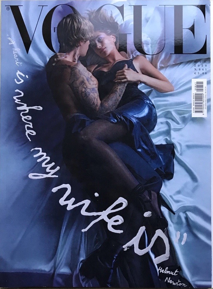 Justin & Hailey Bieber VOGUE Italia Magazine October 2020 HELMUT NEWTON Tribute
