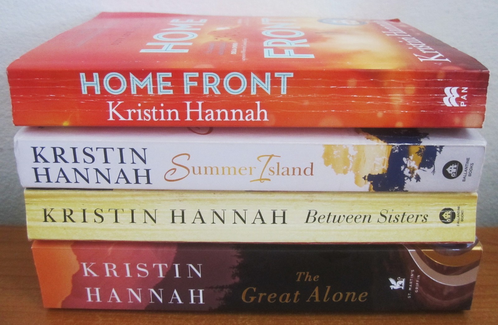 LOT OF 4 KRISTIN HANNAH BOOKS: HOME FRONT, GREAT ALONE, BETWEEN SISTERS, SUMMER
