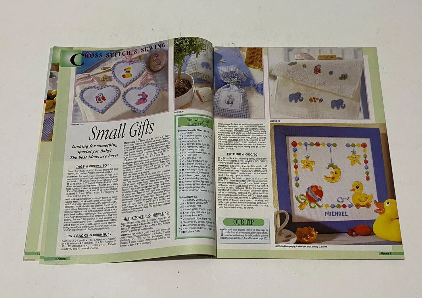 Vintage ANNA Burda Knitting & Needlecrafts Magazine AUG 2000,Creative Projects