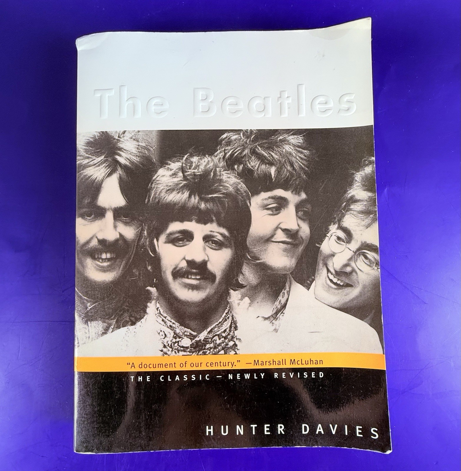 BEATLES “HUNTER DAVIES REVISED BIO” 1996 SOFT COVER BOOK 416 pages