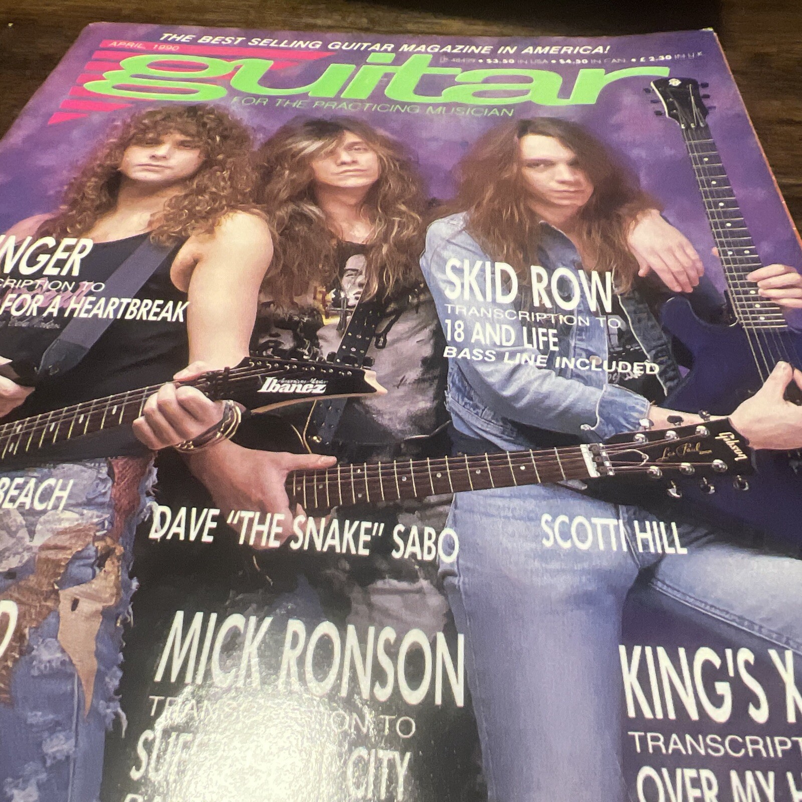 1990 April Guitar For Practicing Musician Magazine Winger Dead Poster