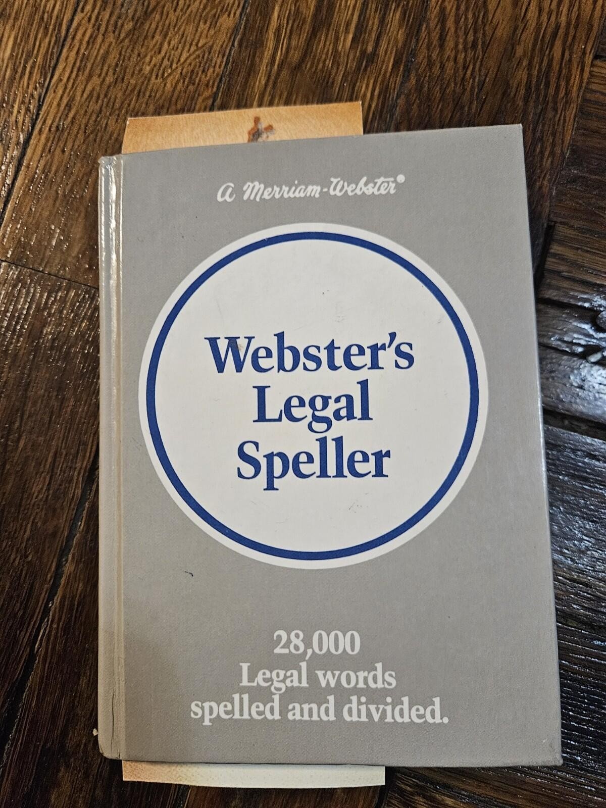 Websters Legal Speller – VERY GOOD