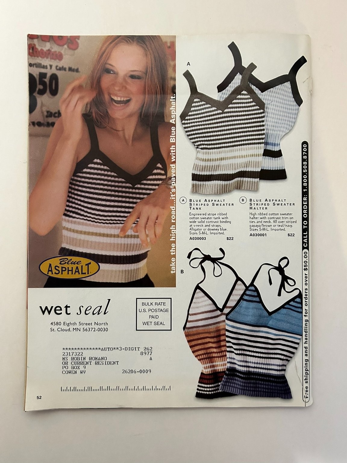 Wet Seal Spring 1998 Fashion Catalog Blue Asphalt Clothing Vintage