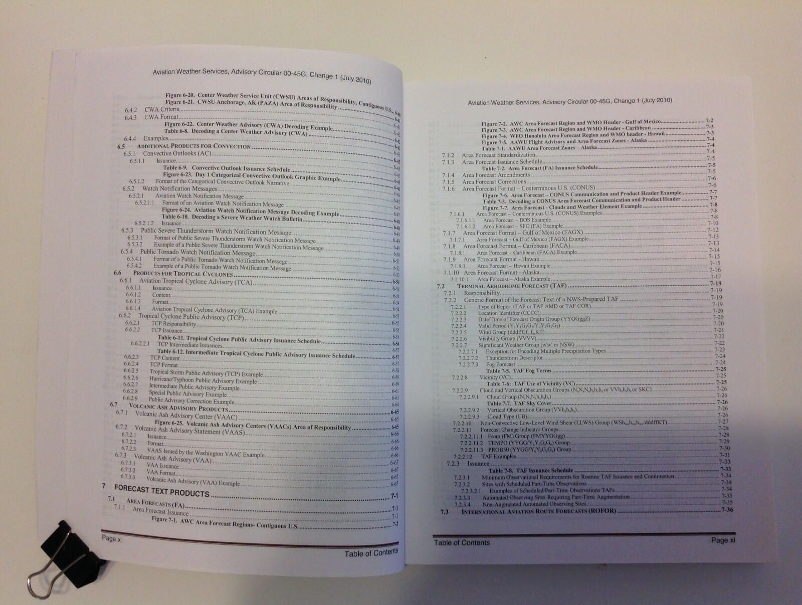 Aviation Weather Services Advisory Circular AC 00-45G Change 1 2010