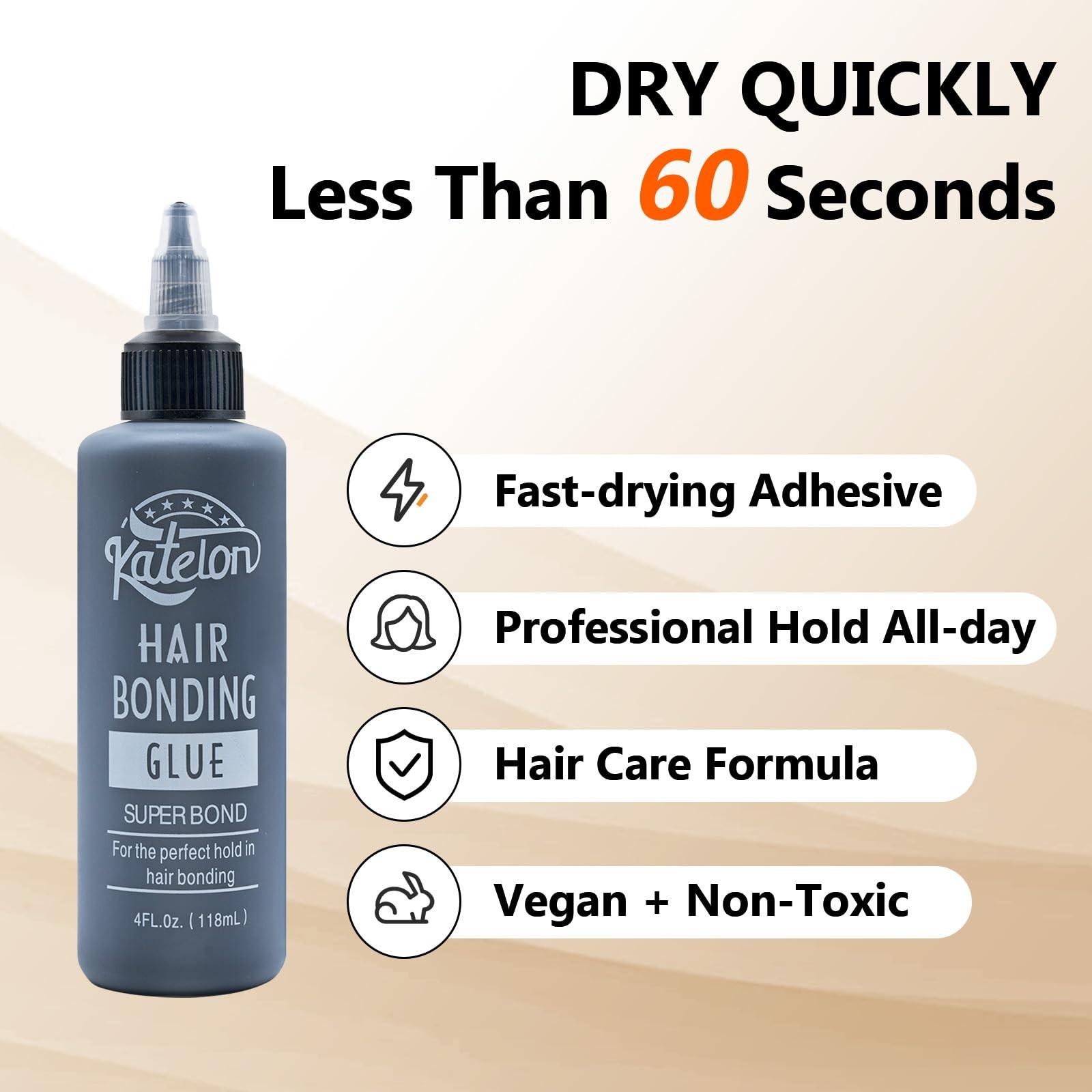 Hair Glue for Quick Weave 4oz – Professional Bonding Wigs Black