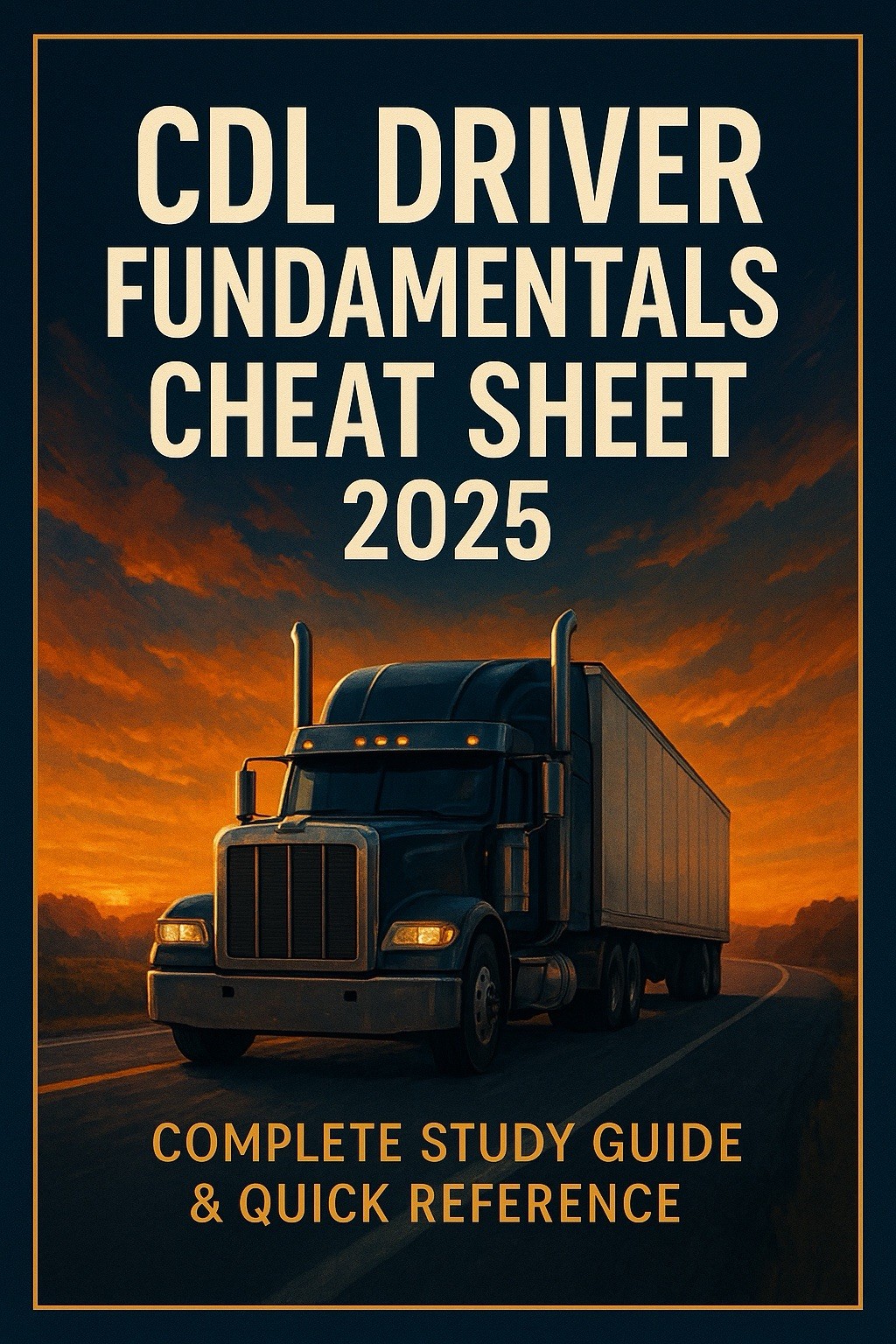 CDL Driver Fundamentals Cheat Sheet & Quiz Bundle 2025–2026 — Instant Download