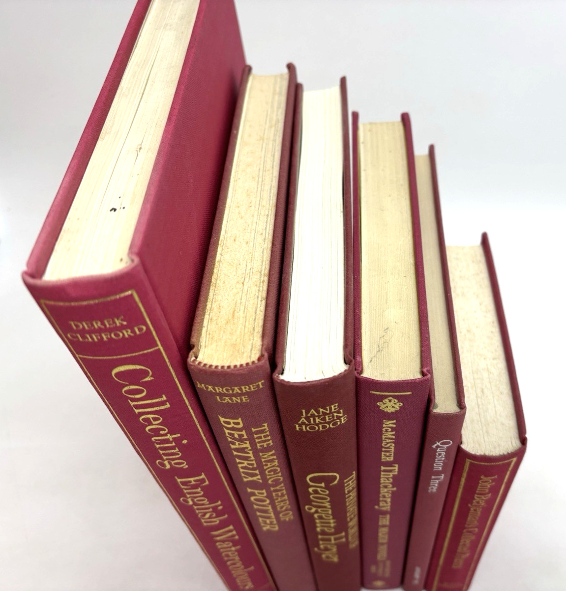Collection of Pink Books for Decoration. 14cm shelf space.