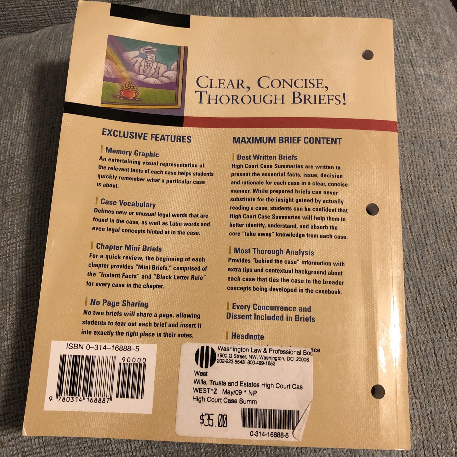 Law Book High Court Case Summaries Wills, Trusts, Estates, Keyed to Dukeminier