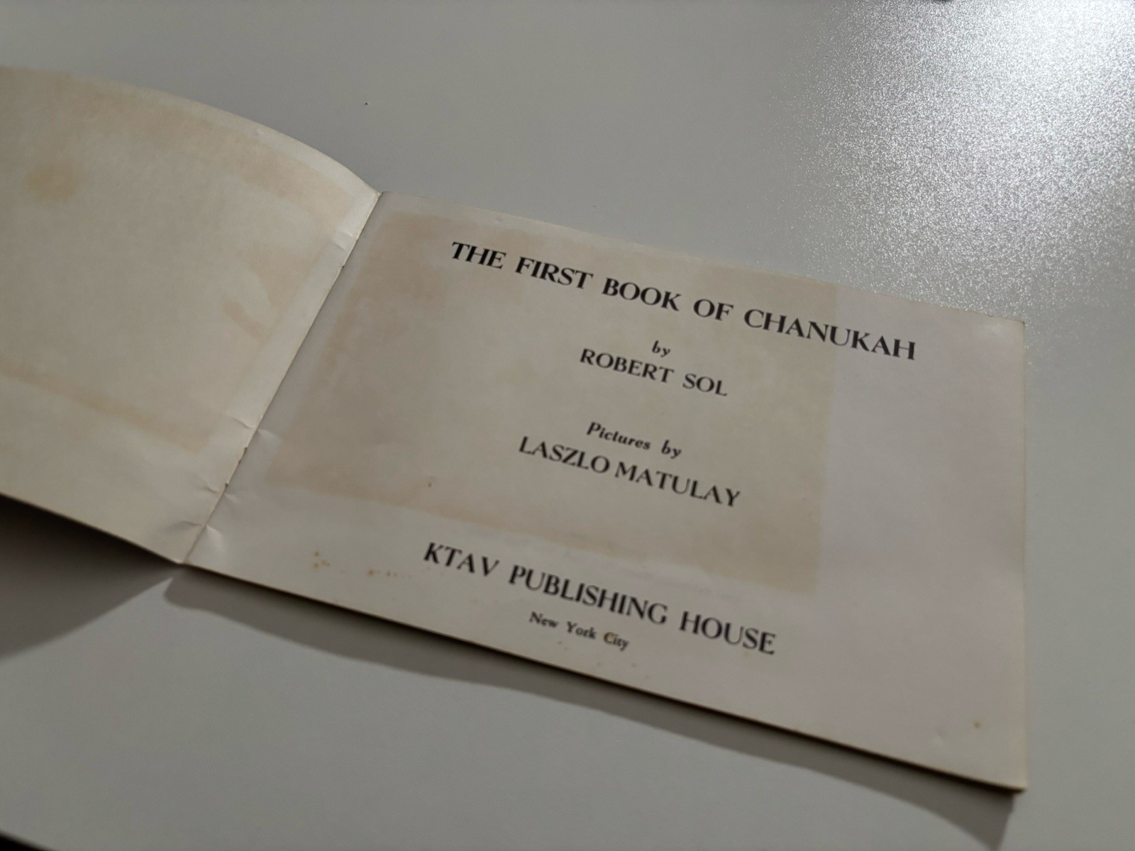 The First Book of Chanukah 1956 Ktav Publishing House Vintage HC Rare