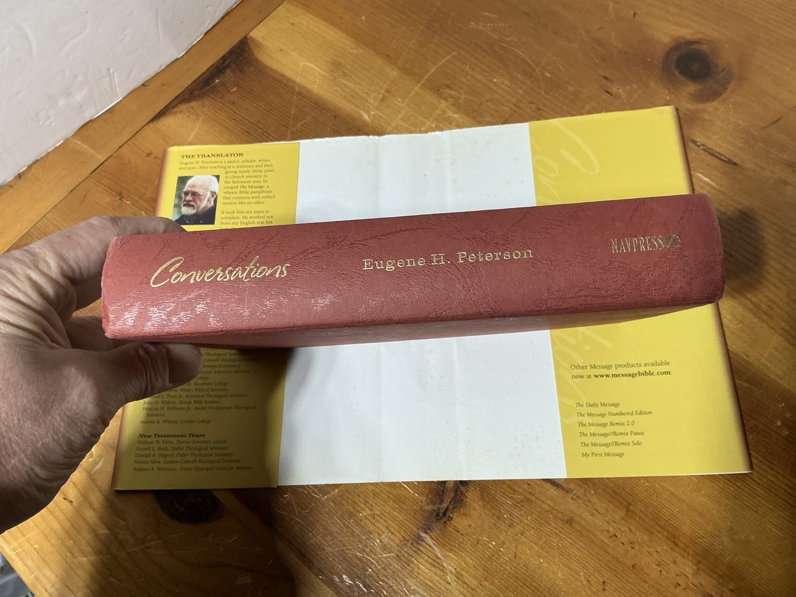 Conversations The Message Bible With Its Translator EUGENE H. PETERSON HC/DJ