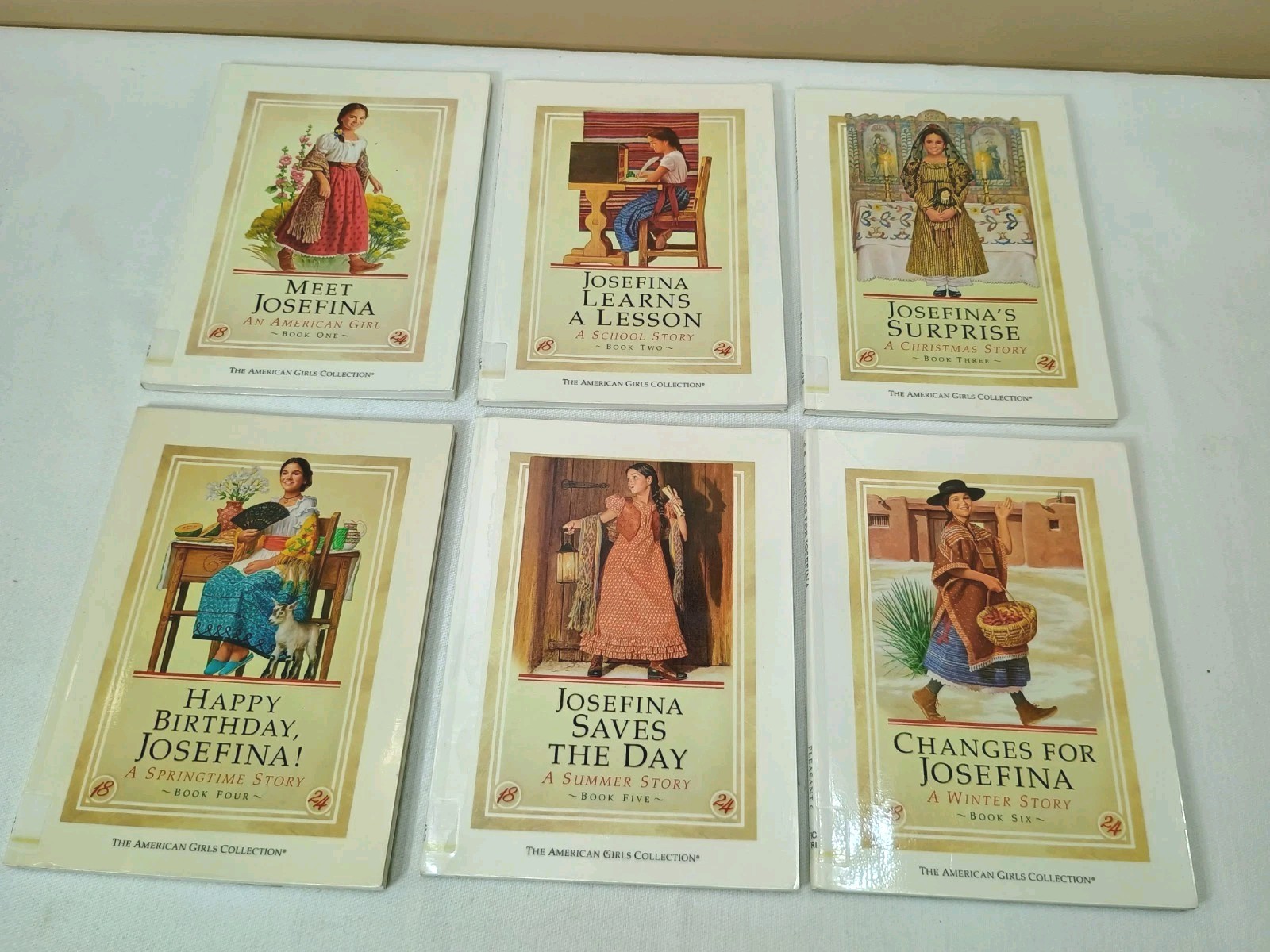 American Girl Josefina Set of 6 Books 1-6 VTG 1997-98 Pleasant 1st Ed Ex-Library
