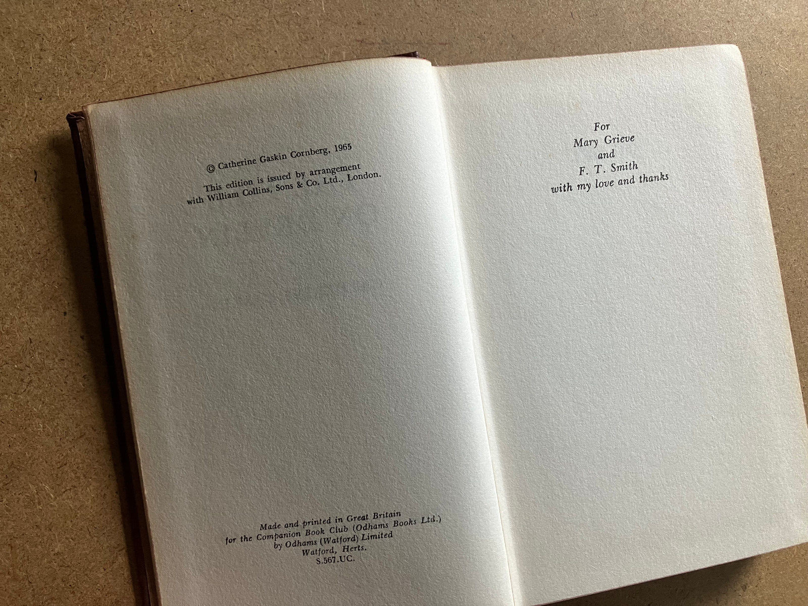 The file of devlin by Catherine Gaskin 1965 The Companion Book Club Edition