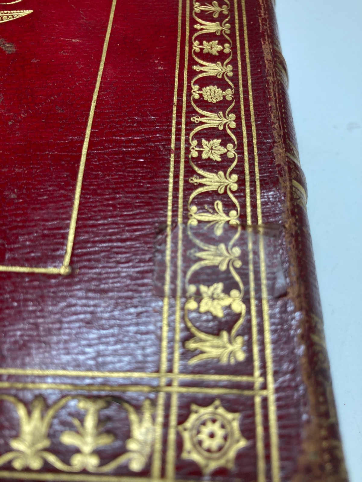 1825 JAMES Psychology Physiology 2 Vols Red Morocco Leather Silk Cipher