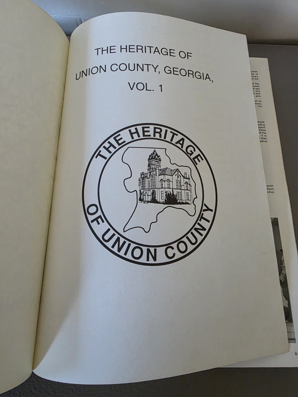 The Heritage of Union County, Georgia – Volume 1 Hardcover 1832-1994 (371 Pages)