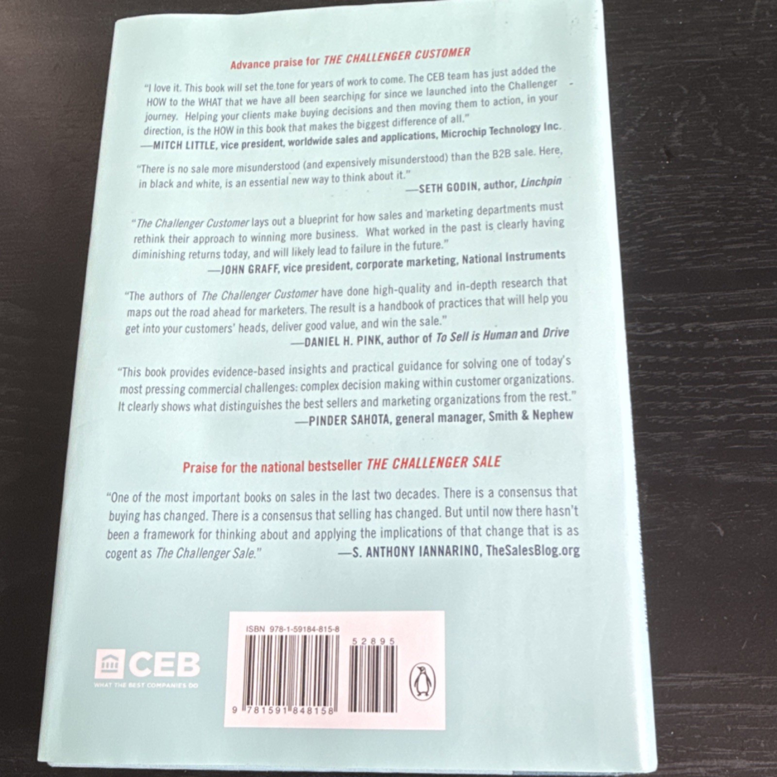 Challenger Customer Brent Adamson Hardcover (Minimal Highlights)