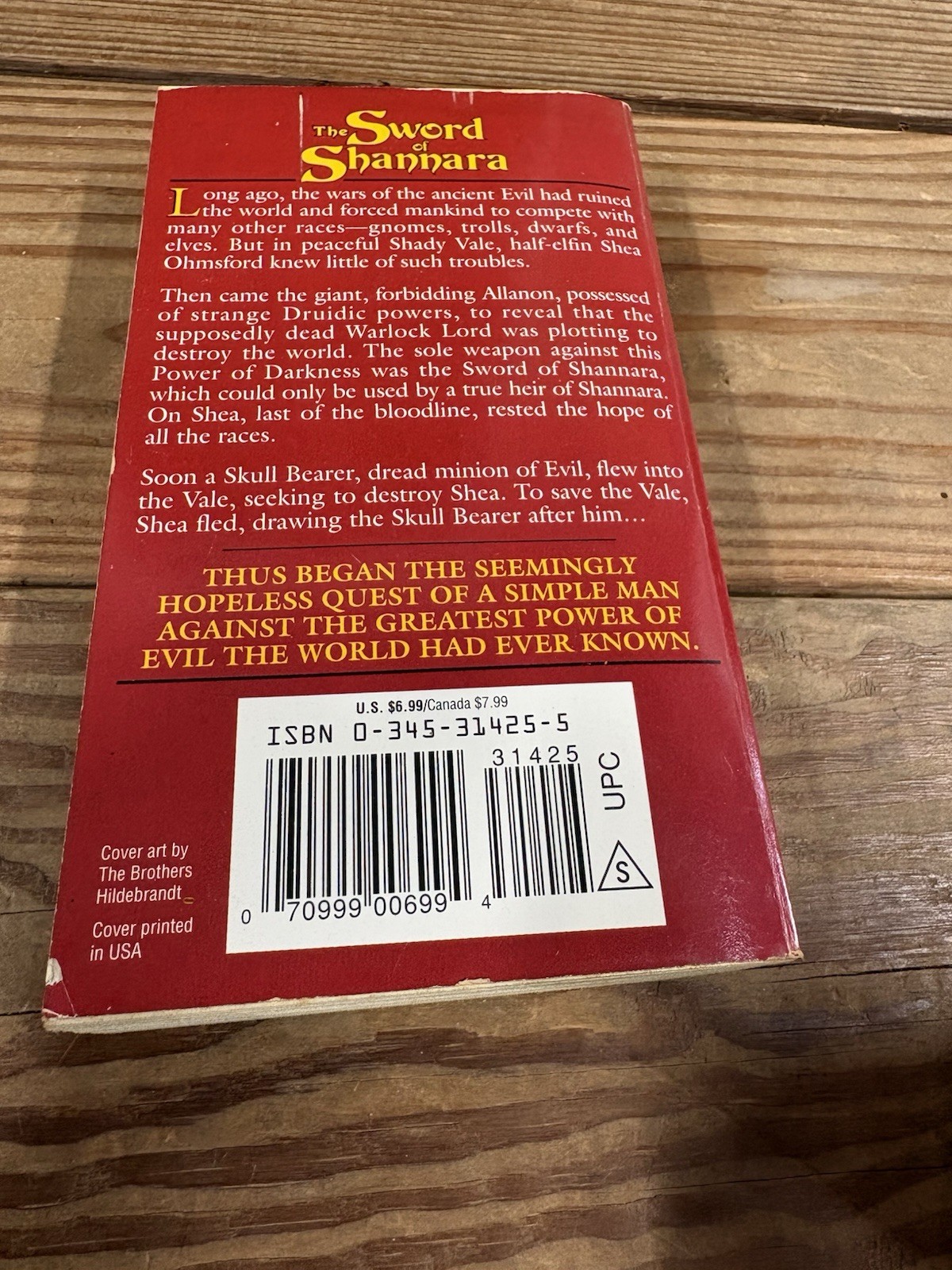 The Sword Of Shannara By Terry Brooks (PB, 1978)