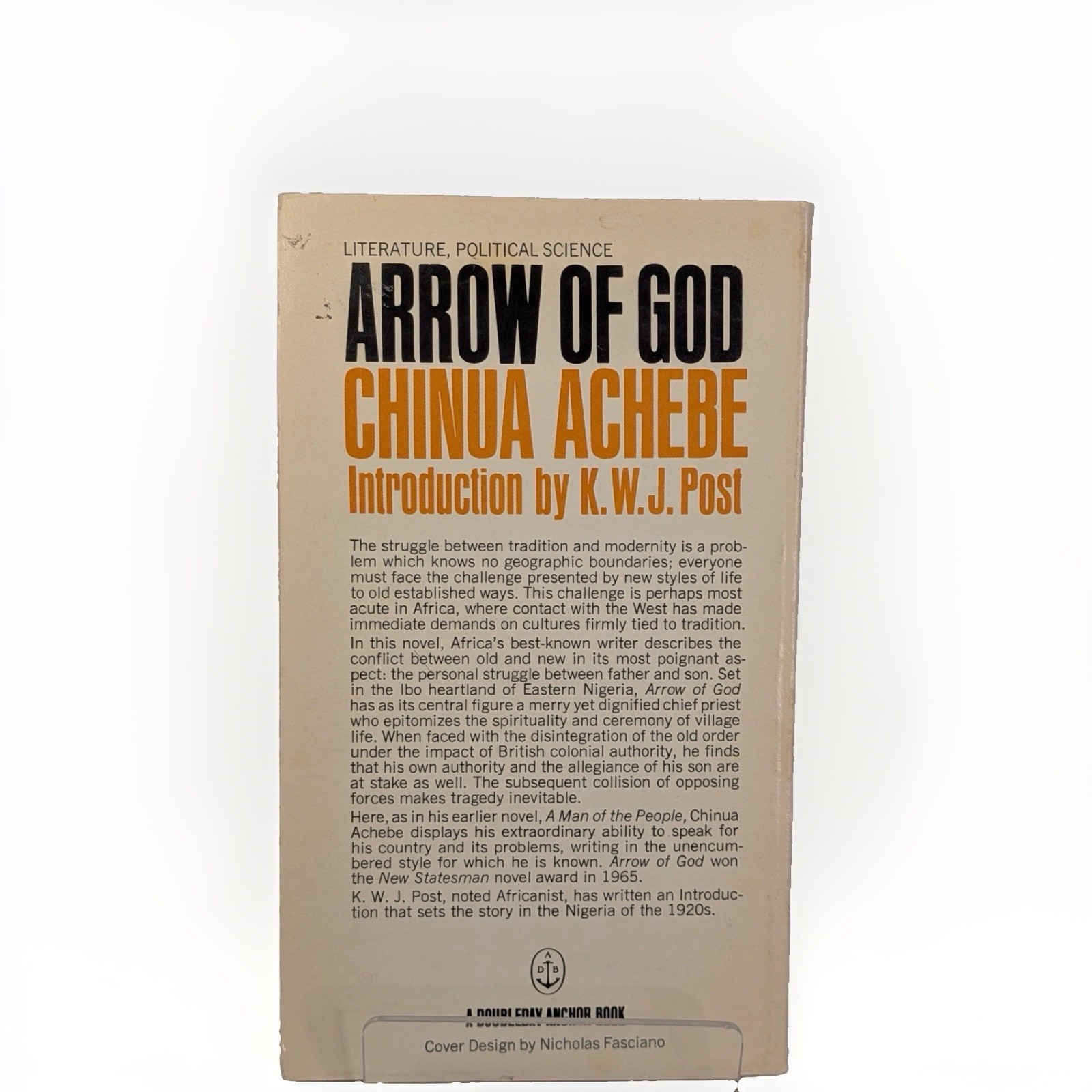 Arrow of God by Chinua Achebe Doubleday Anchor Books 1969 Paperback RARE Vintage